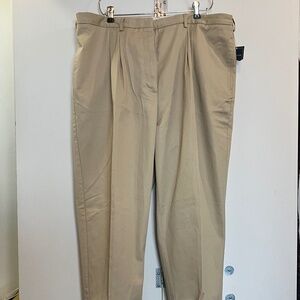 NWT Lands’ End Women’s Tailored Twill Pants – Desert Khaki